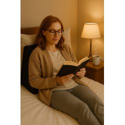 Wielofunkcyjna poduszka klin 35x45x20 cm – do leżenia, czytania i podparcia nóg - 0001 Czarna