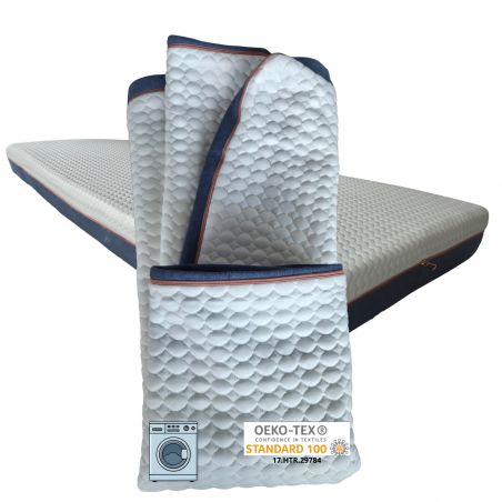 Pokrowiec na materac MIDNIGHT 90x200 (15–18 cm) z zamkiem, elastyczny, antypoślizgowy, pranie 30°C | Natalia Spzoo