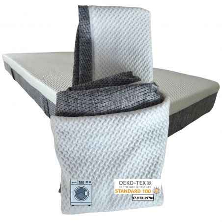 Pokrowiec na materac CLASSIC 90x200 (16–22 cm) z zamkiem dookoła, antypoślizgowy, z uchwytami, pranie 40°C | Natalia Spzoo