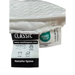 Materac CLASSIC 90x200 (20 cm) z zamkiem dookoła, antypoślizgowy, z uchwytami, pranie 40°C | Natalia Spzoo
