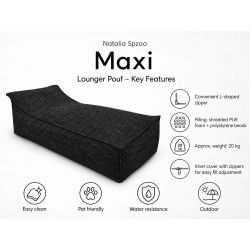 Maxi Outdoor 200x90x40 cm – duża leżanka ogrodowa, pufa wypoczynkowa 01
