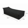 Maxi Outdoor 200x90x40 cm – duża leżanka ogrodowa, pufa wypoczynkowa 01
