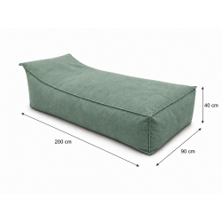 Maxi Indoor 200x90x40 cm – duża leżanka do salonu, pufa wypoczynkowa B09