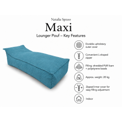 Maxi Indoor 200x90x40 cm – duża leżanka do salonu, pufa wypoczynkowa B18