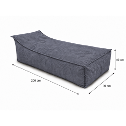 Maxi Indoor 200x90x40 cm – duża leżanka do salonu, pufa wypoczynkowa B40
