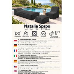 Midi Outdoor 55x55x35 cm – pufa ogrodowa, podnóżek i dodatkowe siedzisko 01