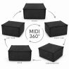 Midi Outdoor 55x55x35 cm – pufa ogrodowa, podnóżek i dodatkowe siedzisko 01