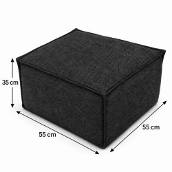 Midi Outdoor 55x55x35 cm – pufa ogrodowa, podnóżek i dodatkowe siedzisko 01