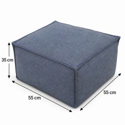 Midi Outdoor 55x55x35 cm – pufa ogrodowa, podnóżek i dodatkowe siedzisko 06