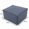 Midi Outdoor 55x55x35 cm – pufa ogrodowa, podnóżek i dodatkowe siedzisko 06