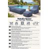 Midi Outdoor 55x55x35 cm – pufa ogrodowa, podnóżek i dodatkowe siedzisko 06