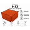 Midi Outdoor 55x55x35 cm – pufa ogrodowa, podnóżek i dodatkowe siedzisko 09