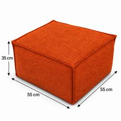 Midi Outdoor 55x55x35 cm – pufa ogrodowa, podnóżek i dodatkowe siedzisko 09