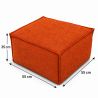 Midi Outdoor 55x55x35 cm – pufa ogrodowa, podnóżek i dodatkowe siedzisko 09