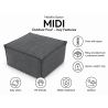 Midi Outdoor 55x55x35 cm – pufa ogrodowa, podnóżek i dodatkowe siedzisko 23