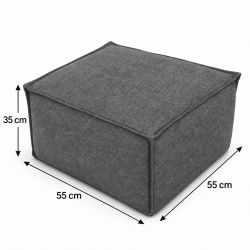 Midi Outdoor 55x55x35 cm – pufa ogrodowa, podnóżek i dodatkowe siedzisko 23