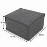 Midi Outdoor 55x55x35 cm – pufa ogrodowa, podnóżek i dodatkowe siedzisko 23