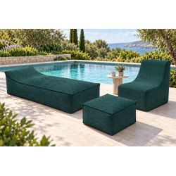 Midi Outdoor 55x55x35 cm – pufa ogrodowa, podnóżek i dodatkowe siedzisko 26
