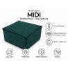 Midi Outdoor 55x55x35 cm – pufa ogrodowa, podnóżek i dodatkowe siedzisko 26