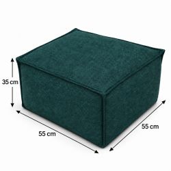 Midi Outdoor 55x55x35 cm – pufa ogrodowa, podnóżek i dodatkowe siedzisko 26