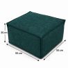 Midi Outdoor 55x55x35 cm – pufa ogrodowa, podnóżek i dodatkowe siedzisko 26