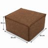 Midi Outdoor 55x55x35 cm – pufa ogrodowa, podnóżek i dodatkowe siedzisko 37