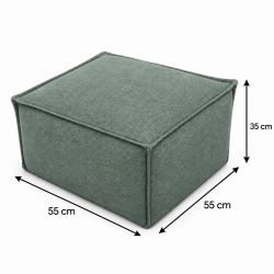 Midi Indoor 55x55x35 cm – pufa do salonu, podnóżek i dodatkowe siedzisko B09