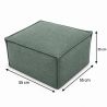 Midi Indoor 55x55x35 cm – pufa do salonu, podnóżek i dodatkowe siedzisko B09
