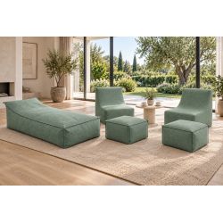 Midi Indoor 55x55x35 cm – pufa do salonu, podnóżek i dodatkowe siedzisko B09