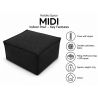 Midi Indoor 55x55x35 cm – pufa do salonu, podnóżek i dodatkowe siedzisko B15