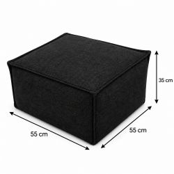 Midi Indoor 55x55x35 cm – pufa do salonu, podnóżek i dodatkowe siedzisko B15