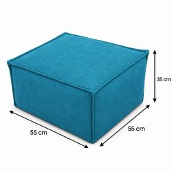 Midi Indoor 55x55x35 cm – pufa do salonu, podnóżek i dodatkowe siedzisko B18
