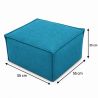 Midi Indoor 55x55x35 cm – pufa do salonu, podnóżek i dodatkowe siedzisko B18