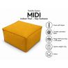 Midi Indoor 55x55x35 cm – pufa do salonu, podnóżek i dodatkowe siedzisko B33