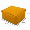 Midi Indoor 55x55x35 cm – pufa do salonu, podnóżek i dodatkowe siedzisko B33