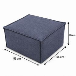 Midi Indoor 55x55x35 cm – pufa do salonu, podnóżek i dodatkowe siedzisko B40