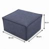 Midi Indoor 55x55x35 cm – pufa do salonu, podnóżek i dodatkowe siedzisko B40