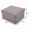 Midi Indoor 55x55x35 cm – pufa do salonu, podnóżek i dodatkowe siedzisko B50