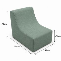 Nati Indoor 55x75x70 cm – fotel wypoczynkowy do salonu, miękki fotel relaksacyjny B09