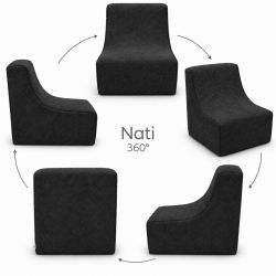 Nati Indoor 55x75x70 cm – fotel wypoczynkowy do salonu, miękki fotel relaksacyjny B15