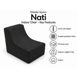 Nati Indoor 55x75x70 cm – fotel wypoczynkowy do salonu, miękki fotel relaksacyjny B15