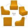 Nati Indoor 55x75x70 cm – fotel wypoczynkowy do salonu, miękki fotel relaksacyjny B33