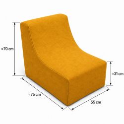 Nati Indoor 55x75x70 cm – fotel wypoczynkowy do salonu, miękki fotel relaksacyjny B33