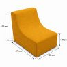 Nati Indoor 55x75x70 cm – fotel wypoczynkowy do salonu, miękki fotel relaksacyjny B33
