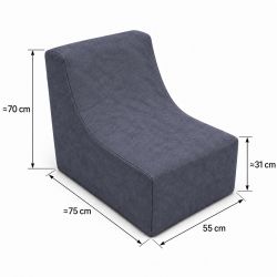 Nati Indoor 55x75x70 cm – fotel wypoczynkowy do salonu, miękki fotel relaksacyjny B40