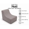 Nati Indoor 55x75x70 cm – fotel wypoczynkowy do salonu, miękki fotel relaksacyjny B50