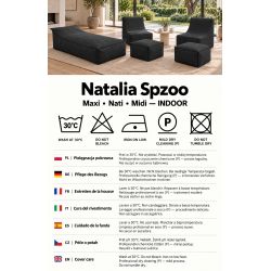 Midi Indoor 55x55x35 cm – pufa do salonu, podnóżek i dodatkowe siedzisko B15