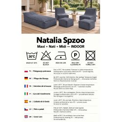 Midi Indoor 55x55x35 cm – pufa do salonu, podnóżek i dodatkowe siedzisko B40