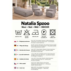 Midi Indoor 55x55x35 cm – pufa do salonu, podnóżek i dodatkowe siedzisko B50
