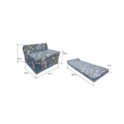 Fotel materac składany 200x70x10 cm -  001